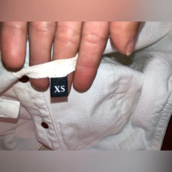 7 for all mankind women’s White denim dress size Xs - Picture 4 of 4